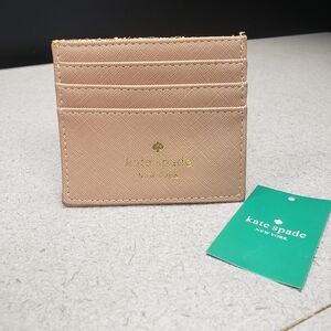 Kate Spade Rose Gold Sparkle Slim Card Case NEW!